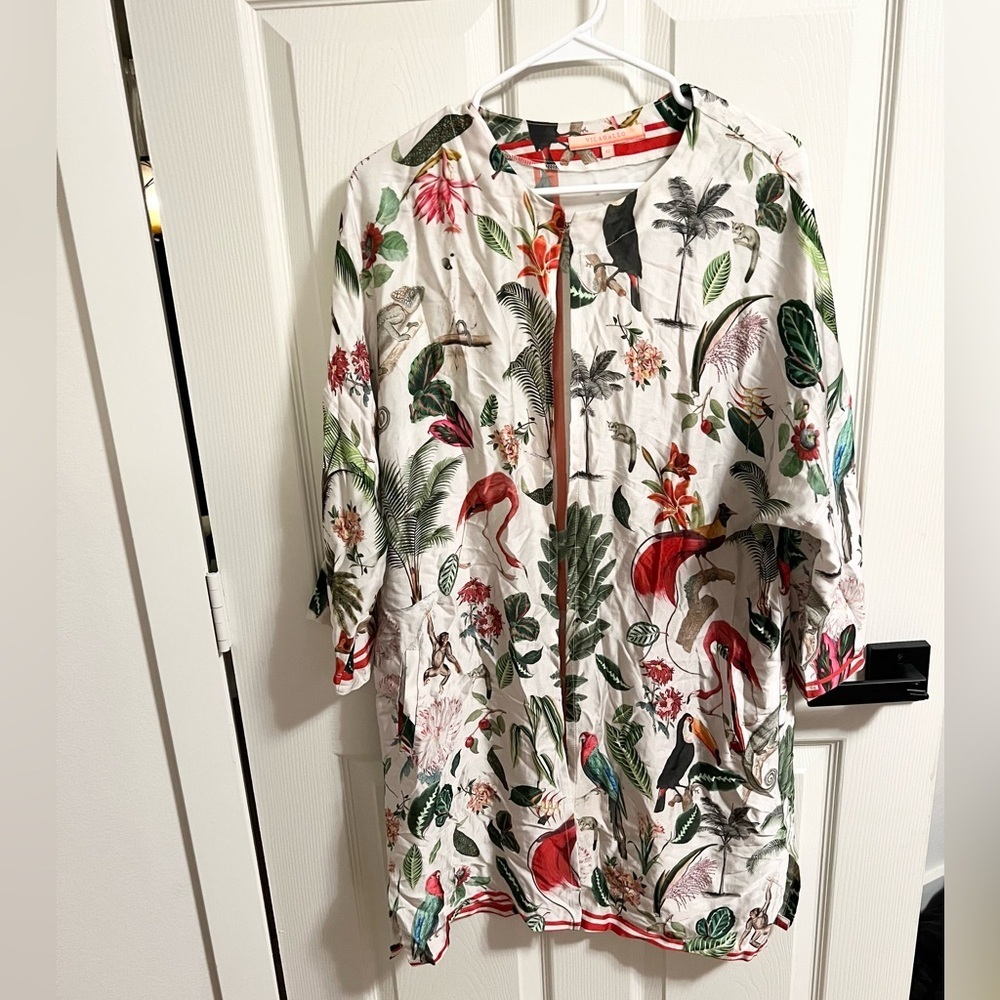 VILAGALLO Misha Shirt bird print size 12 - Picture 2 of 11